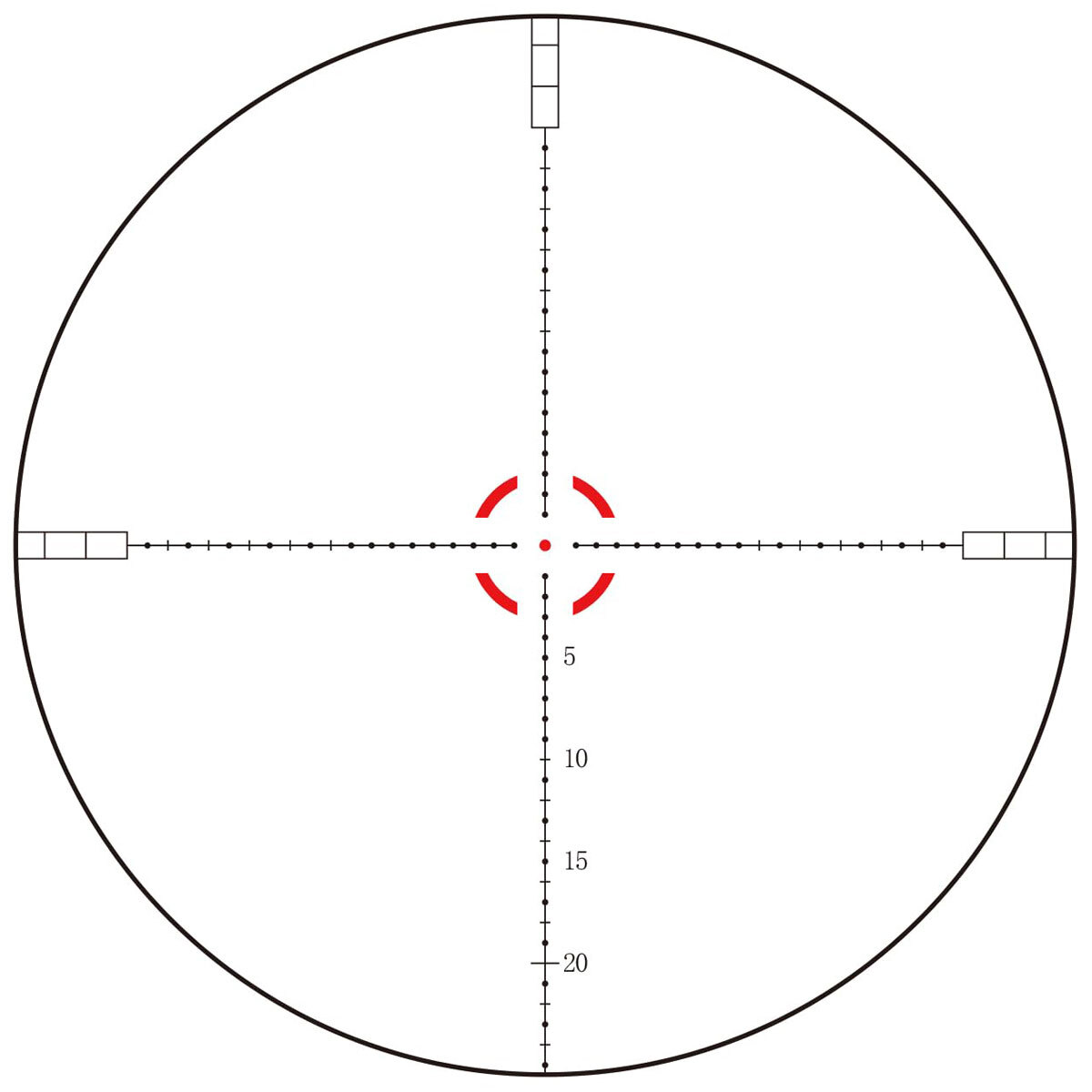 Compact 4x30 Fixed Magnification Rifle Scope w/ Dual-Illuminated Mil ...