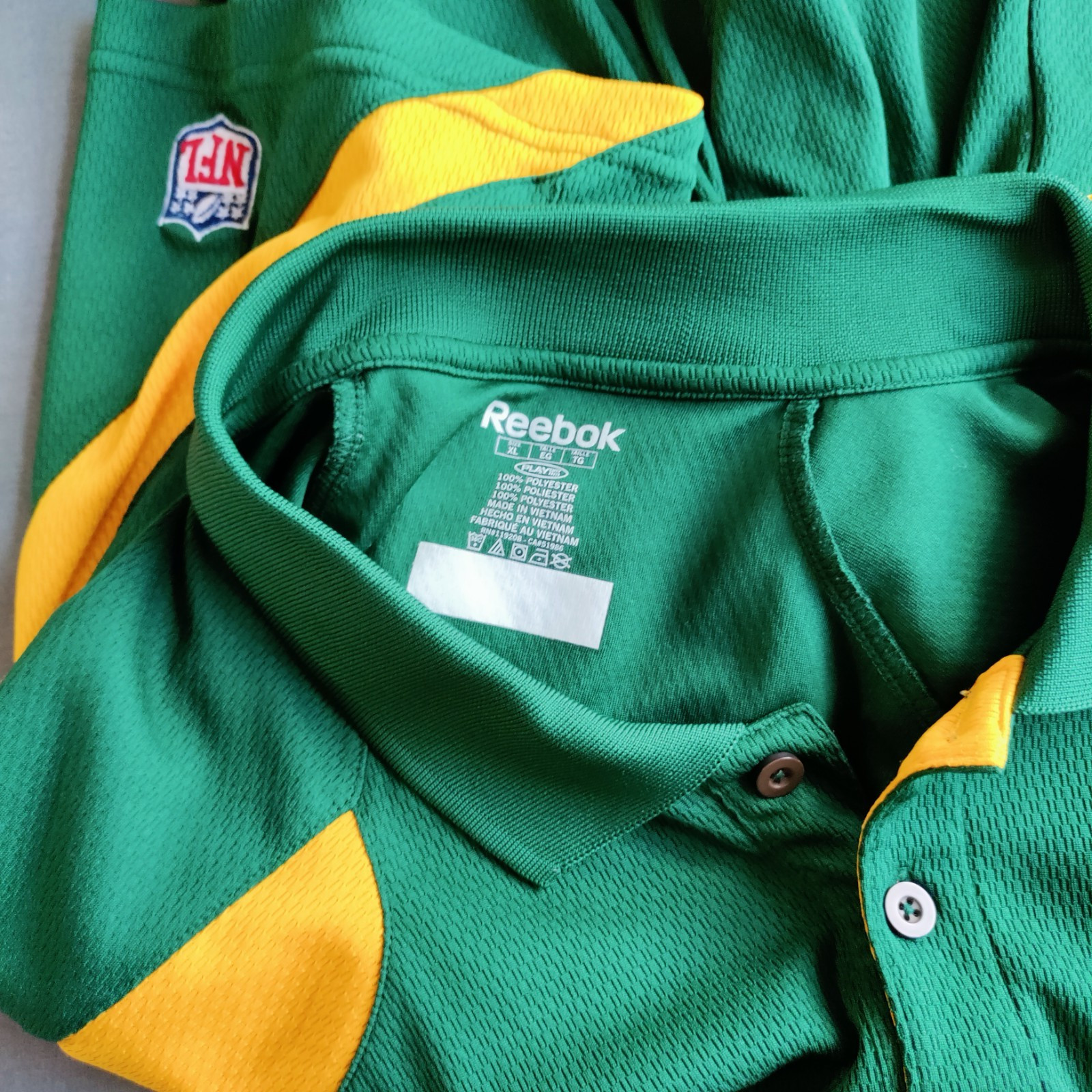NFL Green Bay Packer Embroidered Logo Short Sleeve Resort Golf Polo Shirt Men XL image 8