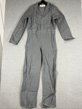 Team Safety Apparel Men's Blue/Gray Cotton Coveralls Sz 34M RN 83393 VTG USA