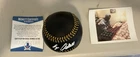 Jo Adell Signed Auto Beckett BAS Black Baseball Los Angeles Angels