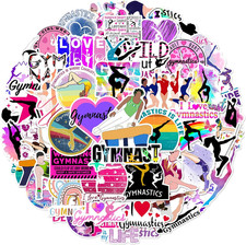 Sports Event: Gymnastics Stickers Pack, 50Pcs Athletic Stickers for Hydro Flask,
