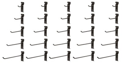 SSWBasics Gridwall Accessories Set - 25 Assorted Gridwall Hooks 5 Each of 2''