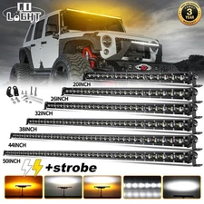 7 14 20 26 32 38 44 50" 6D Slim LED Light Bar OffRoad DRL Spot Flood for UTV ATV