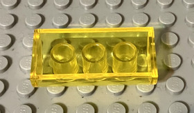 (7) LEGO Part 6192a Trans-Yellow 2x4 Double Curved Slope w/out Groove 3313, 8462