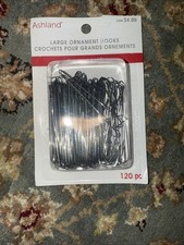 2.5" Large Silver Christmas Ornament Hooks by Ashland , 120ct.