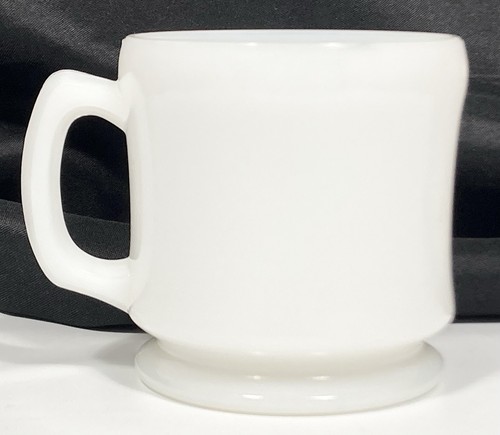 Tazza tazza piedini sapone da barba traslucido opaco vetro latte bianco vintage usata in ottime condizioni - Foto 5 di 12