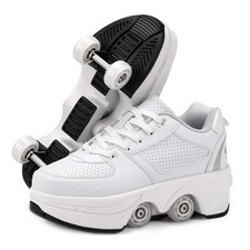 Roller Skate Shoes for Girls, Kids, Women, Men,DoubleRow Skating Shoes,Retrac...