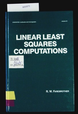 Linear least squares computations. Statistics Textbooks and Momographs; 91. Fare