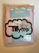 Till You Microfiber Double Layer Ruffled Crib Skirt Peachy Pink NEW