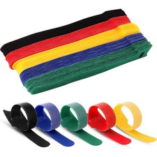 6 Inch Reusable Hook and Loop Cable Ties Adjustable Fastening Strap Microfiber