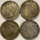 Lot of 4 Peace Silver Dollars 1922 & 1923 90% Silver US Coins Business Strike