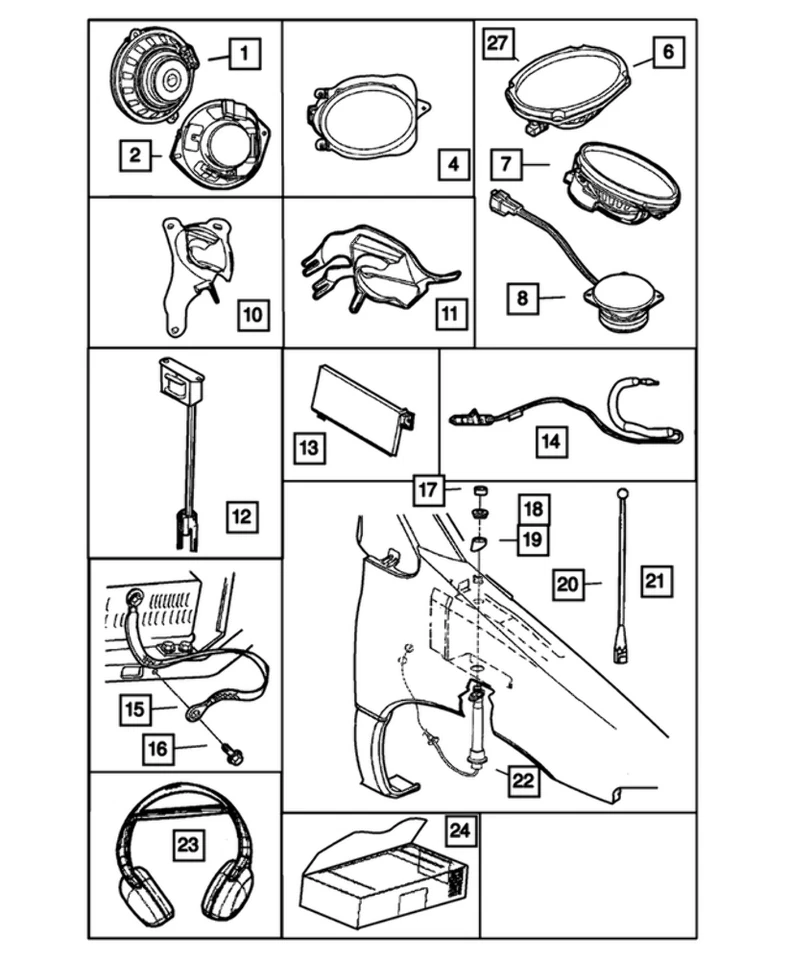 Nueva base de antena de tuerca Mopar genuina OE 56007570AE Foto 4 de 4