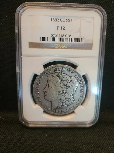 1882-CC NGC F12 CARSON CITY MORGAN SILVER DOLLAR