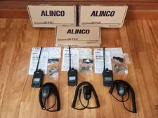 Alinco Dj-p221l Transceiver Set (X3) With Ems-62 Mics Two-way Radio Long Range