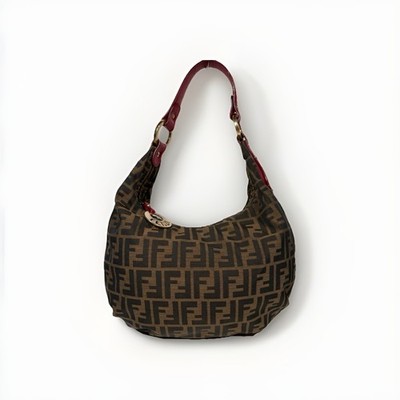 fendi monogram zucca bowler tobacco bag Canvas Bowling Fendi Fendi Zucca Tobacco Baguette Bag
