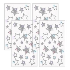4 Sheets Crystal Rhinestone Star Sticker Decals, Self Adhesive Glitter Bling ...