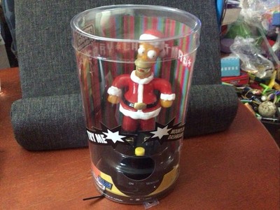 The Simpsons Merry Christmas Santa Homer Simpson Figure Talking Dashboard Mount 