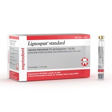 Septodont A1100 Lignospan 2 With Epinephrine 1:100,000 Red 50/Bx 1.7 mL