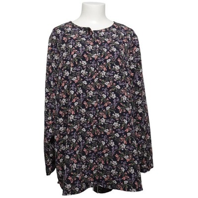Zizzi, Bluse, Größe: L, Blau/Mehrfarbig, Polyester, Blumen, Damen #pIc