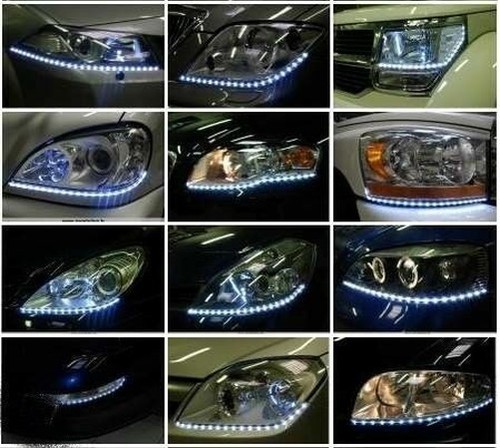 2 Band Weiße LED Tagfahrlicht Tagaktiv Mercedes Klasse A B C E G R S ML V - Bild 2 von 6