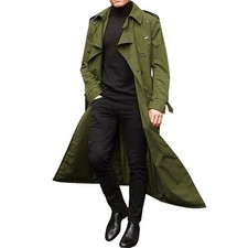Winter Essentials Herren Vintage langer Trenchcoat und Loose Fit Parka Jacke