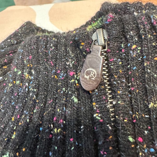 Robert Graham 1/4 Zip Sweater Men’s Large Black Colorful Wool Rayon Mock Neck - Picture 6 of 14