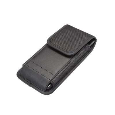 für HTC Wildfire E5 Life (2025) Vertikale Gürteltasche mit Kartenfach aus Leder