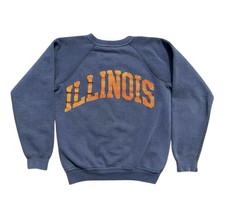 Vintage 90s University Of Illinois Fighting Ilini Crewneck Sweatshirt Boys Small
