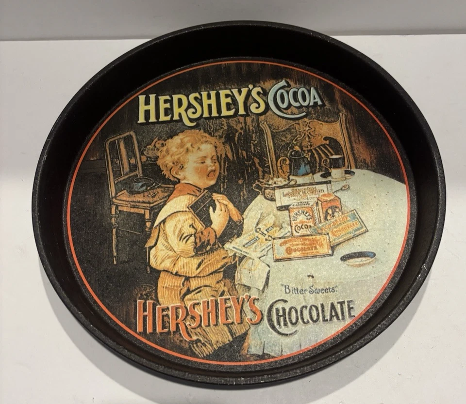 Bandeja para servir publicidad vintage de cacao y chocolate Hershey’s Foto 2 de 4