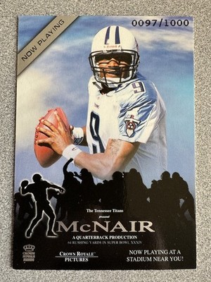2001 Pacific Crown Royale Steve McNair Now Playing Card /1000 #20 Titans