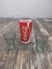 Vintage Coca-Cola Glasses Set of 3. 2 Shot Glasses 1 Soda Drinkware Collectible