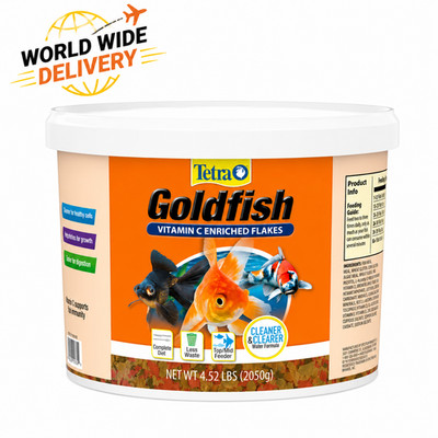 Tetra Goldfish Flakes 4.52 oz - Vitamin Enriched Aquarium Fish Food