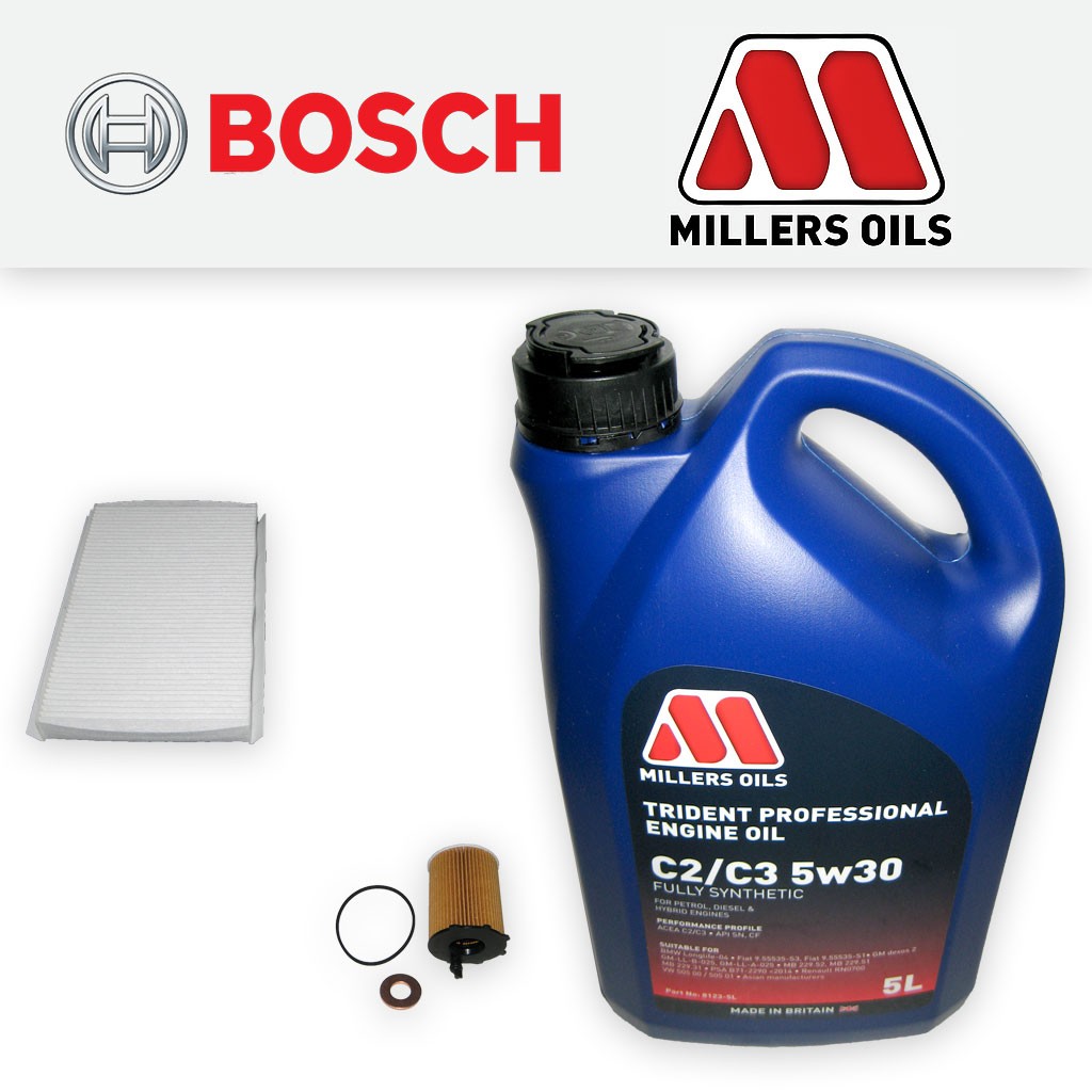 SERVICE KIT for PEUGEOT 307 1.6 HDI CC SW OIL CABIN FILTER +OIL (2004-2013)