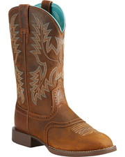 Ariat Women's 6.5 B Heritage Stockman Performance Boots, Sassy Brown - 170