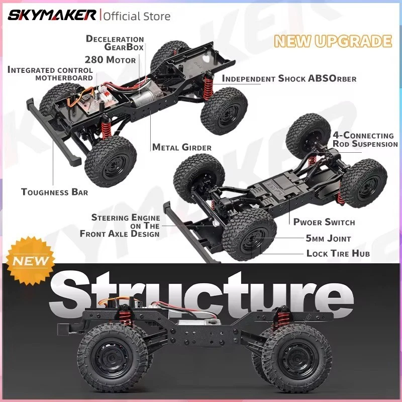 MN99S MN98 1:12 RC Rock Crawler 4WD 2.4G RTR Auto Fuoristrada Defender 2024 - Immagine 4 di 4