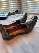 ANTIQUE ARABC ALADDIN SHOES METALLIC ETHNIC HANDMADE SIZE 11
