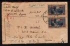 LEBANDON c1945 OVERPRINTED STAMP WWII CENSOR COVER to USA (L050)