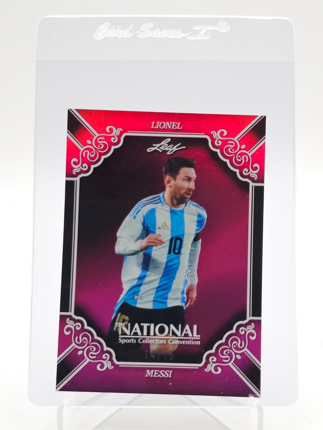 LIONEL MESSI 2025-26 LEAF NSCC SOCCER PINK /15 #98 ARGENTINA Q7128
