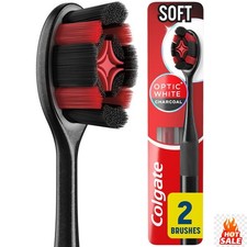 Optic White Charcoal Manual Toothbrush - Soft - 2pk-2packs