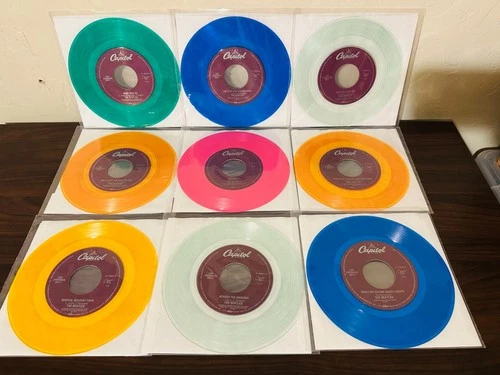 BEATLES #2 CEMA Jukebox Only Colored Vinyl 45s Lot of 9 ALL WITH STRIPS! ALL NM!
