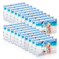 20 Pack 4x6 Acrylic Frames, 20mm Double Sided Magnetic Picture Frames 20 Thi...