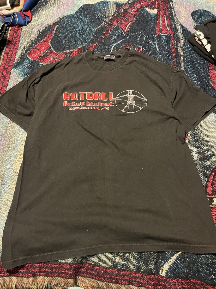 Vintage 2001 Lego Mindstorms National Botball Tournament Shirt Men XL NASA Black View 2