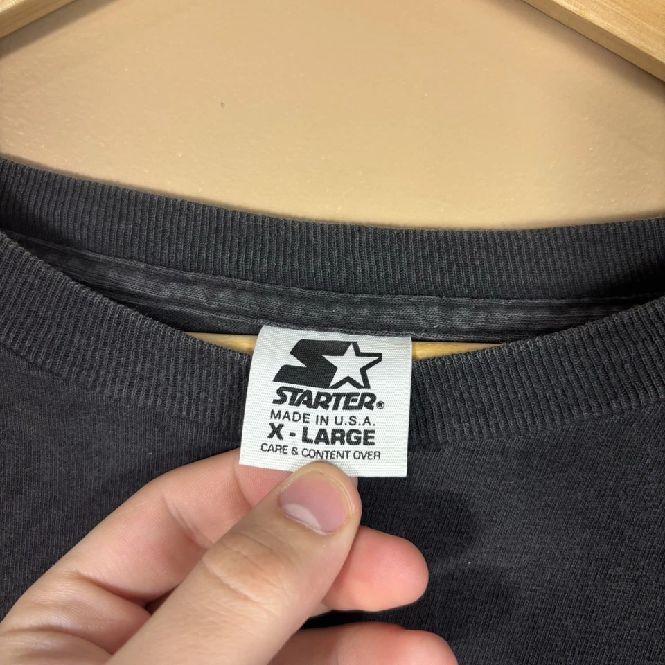 Camisa De Colección Starter Tampa Bay Devil Rays Para Hombres XL 90s MLB Desteñida Negra Gráfica Foto 2 de 4