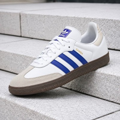 Adidas Samba OG Cloud White Lucid Blue JR0909 Men's Size New