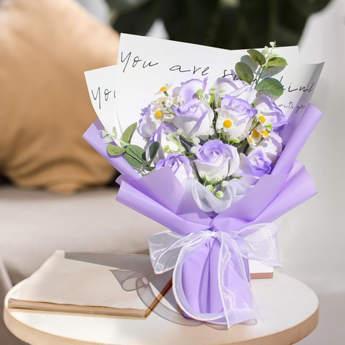 Mothers Day Flowers Artificial Soap Bouquet Gift for Mom Preserved Floral Ros... - Picture 5 of 7