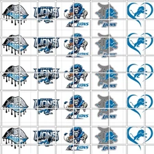 Detroit Lions Waterslide Nail Decals Set Of 50 Bonus Instructions