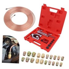 25 ft 3/16'' Copper Coated Brake Line Kit Includes 16 Fittings and 4 Unions
