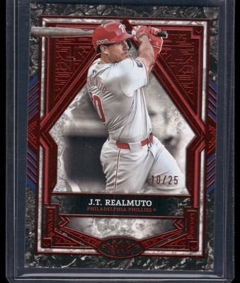 J.T. Realmuto Red Foil /25 Topps Tier One Phillies 2025