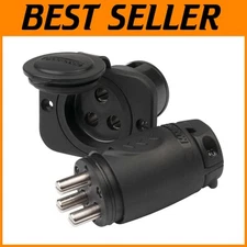 Durable 70A Panel Mount Trolling Motor Plug with Thumbprint Locator - Plastic