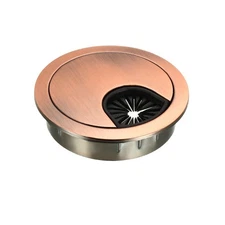 Cable Hole Cover, 2" Zinc Alloy Desk Grommet for Wire Organizer (Red Bronze)